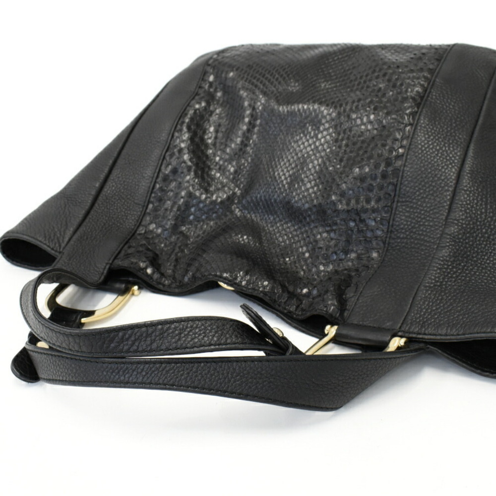 Gucci Bag Python Shoulder Black Leather - image 8